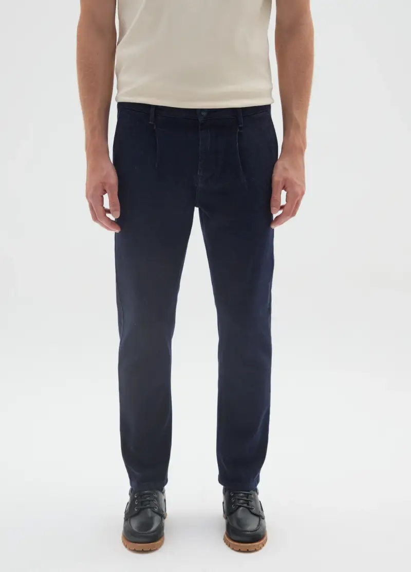 OVS, Pantaloni Chino In Denim Blu, Uomo, Blu miniatura 2