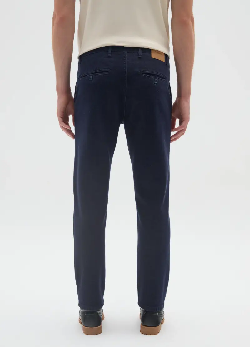 OVS, Pantaloni Chino In Denim Blu, Uomo, Blu miniatura 3