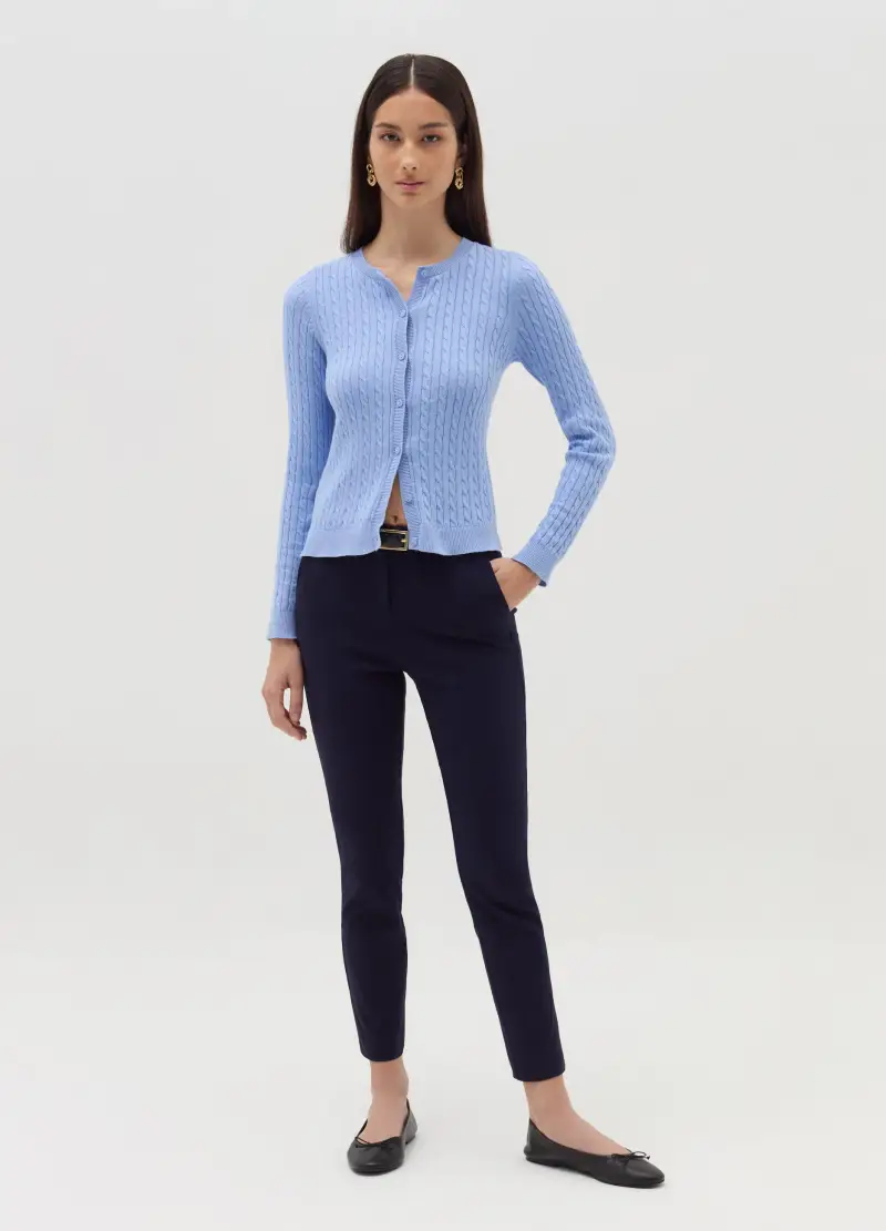 OVS , Pantaloni Chino Stretch, Donna, Blu