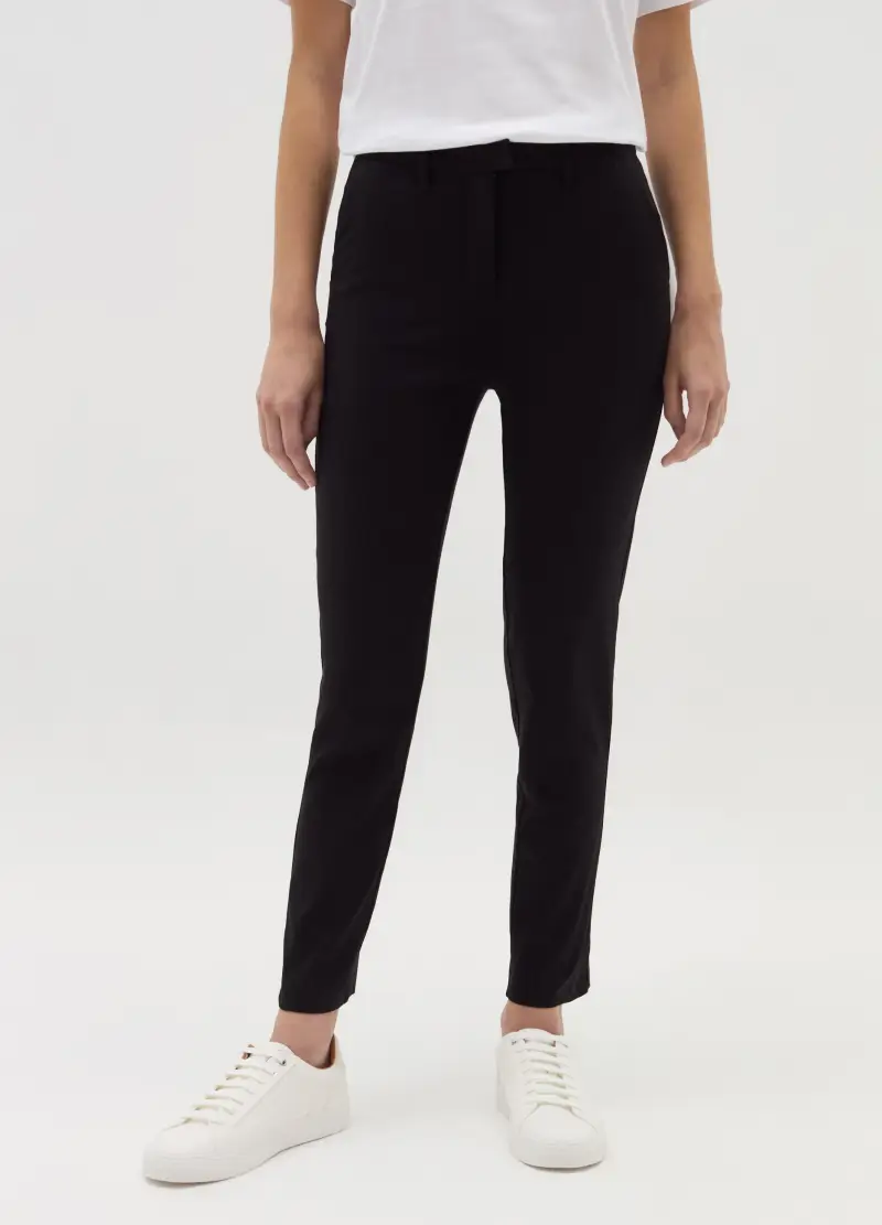 OVS, Pantaloni Chino Stretch, Donna, Nero miniatura 2
