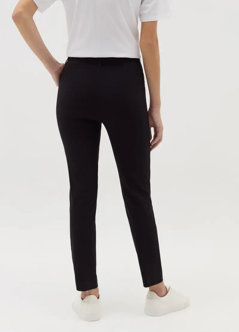 OVS, Pantaloni Chino Stretch, Donna, Nero miniatura 3