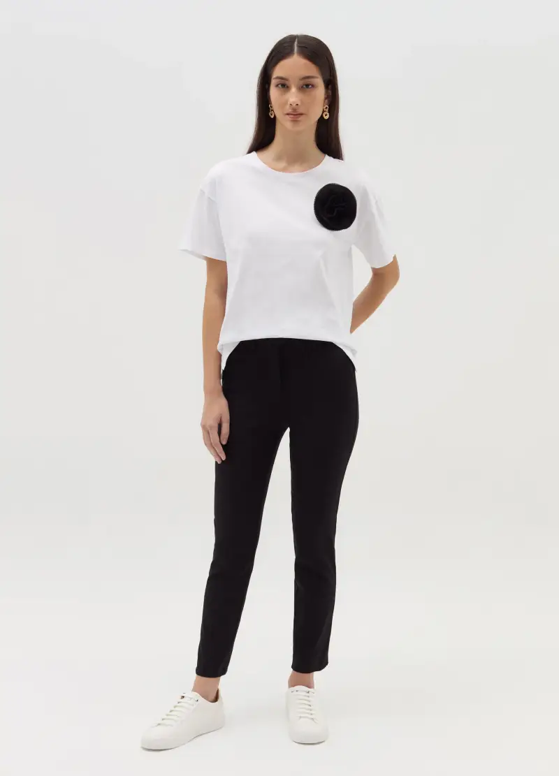 OVS , Pantaloni Chino Stretch, Donna, Nero