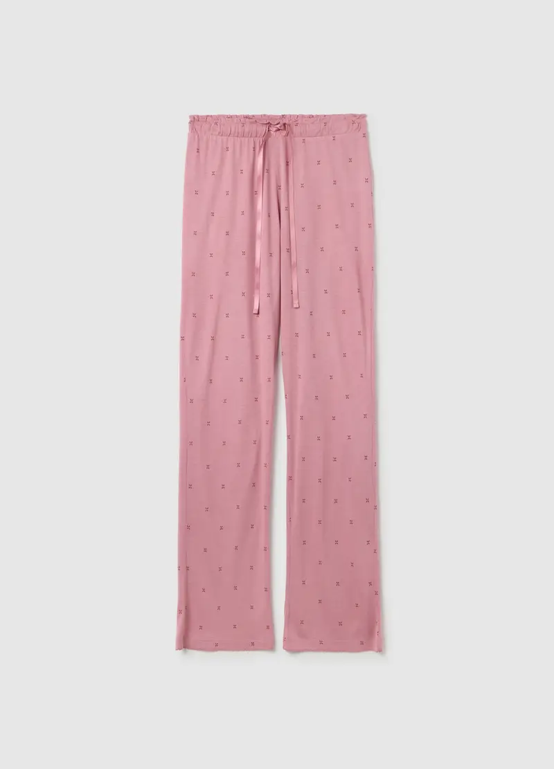 OVS, Pantaloni Da Pigiama Rosa Con Vita Elasticizzata, Donna, Rosa