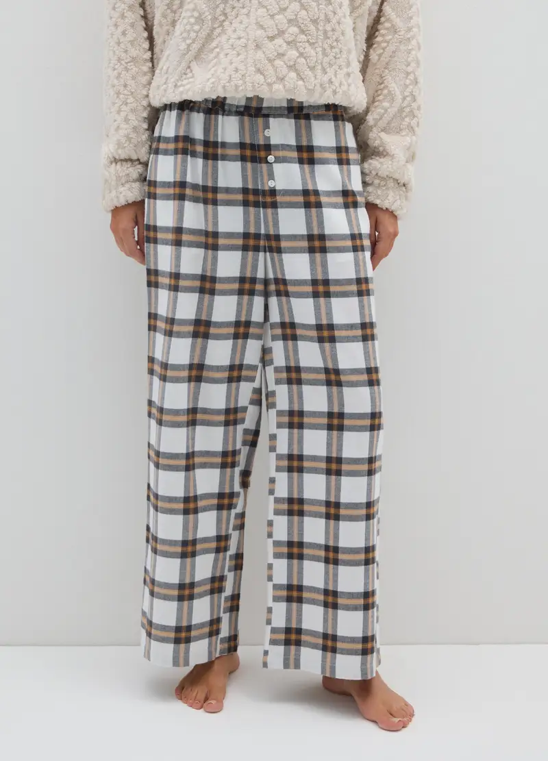 OVS, Pantaloni Del Pigiama In Misto Cotone Marroni, Donna, Multicolor miniatura 2