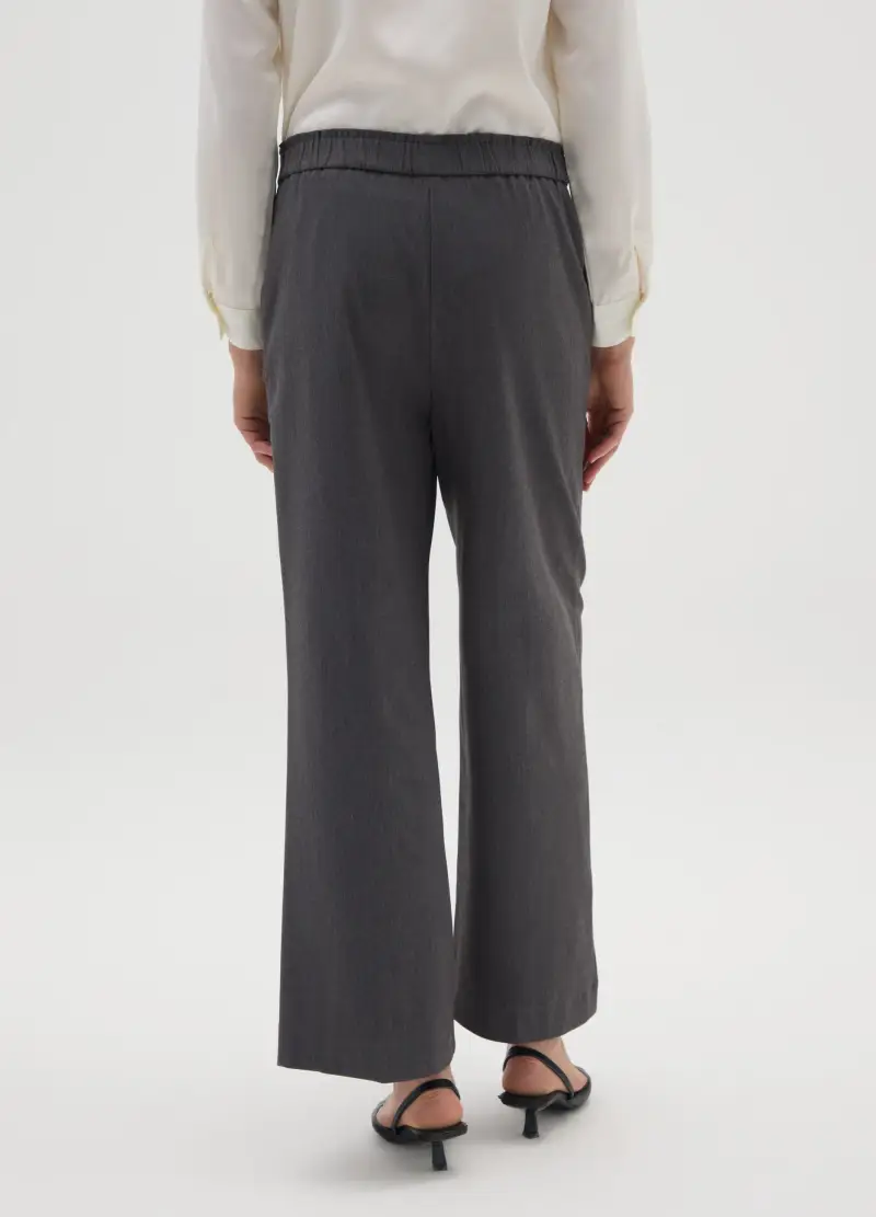 OVS, Pantaloni Grigi Wide Leg, Donna, Grigio miniatura 3