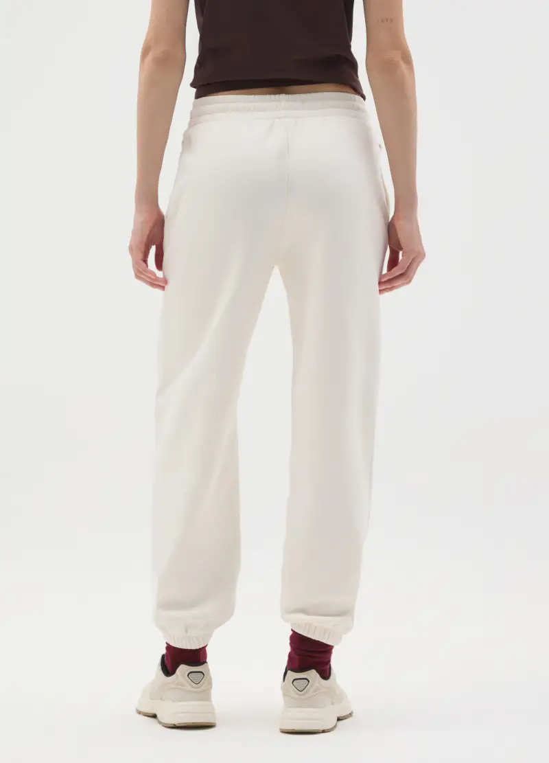 OVS, Pantaloni In Misto Cotone Bianchi Regular Fit, Donna, Bianco miniatura 3