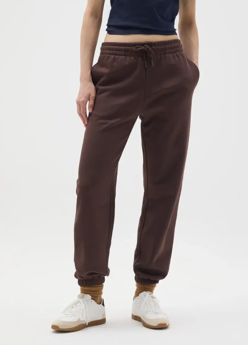 OVS, Pantaloni In Misto Cotone Marrone Regular Fit, Donna, Marrone miniatura 2