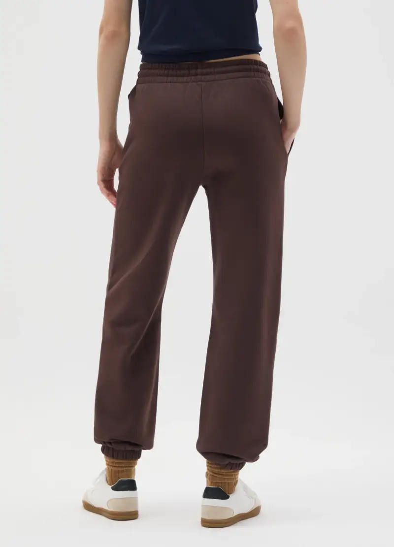 OVS, Pantaloni In Misto Cotone Marrone Regular Fit, Donna, Marrone miniatura 3