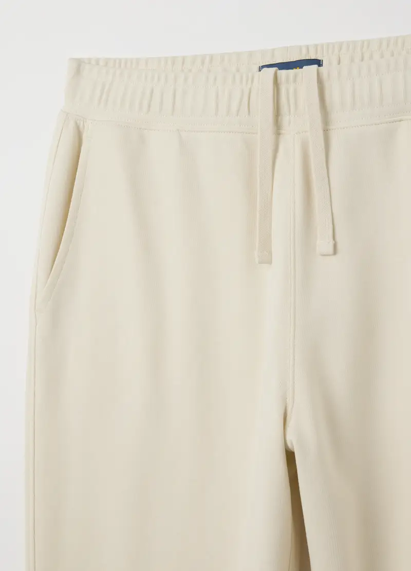 OVS, Pantaloni In Puro Cotone Beige Vestibilità Over, Uomo, Beige miniatura 2