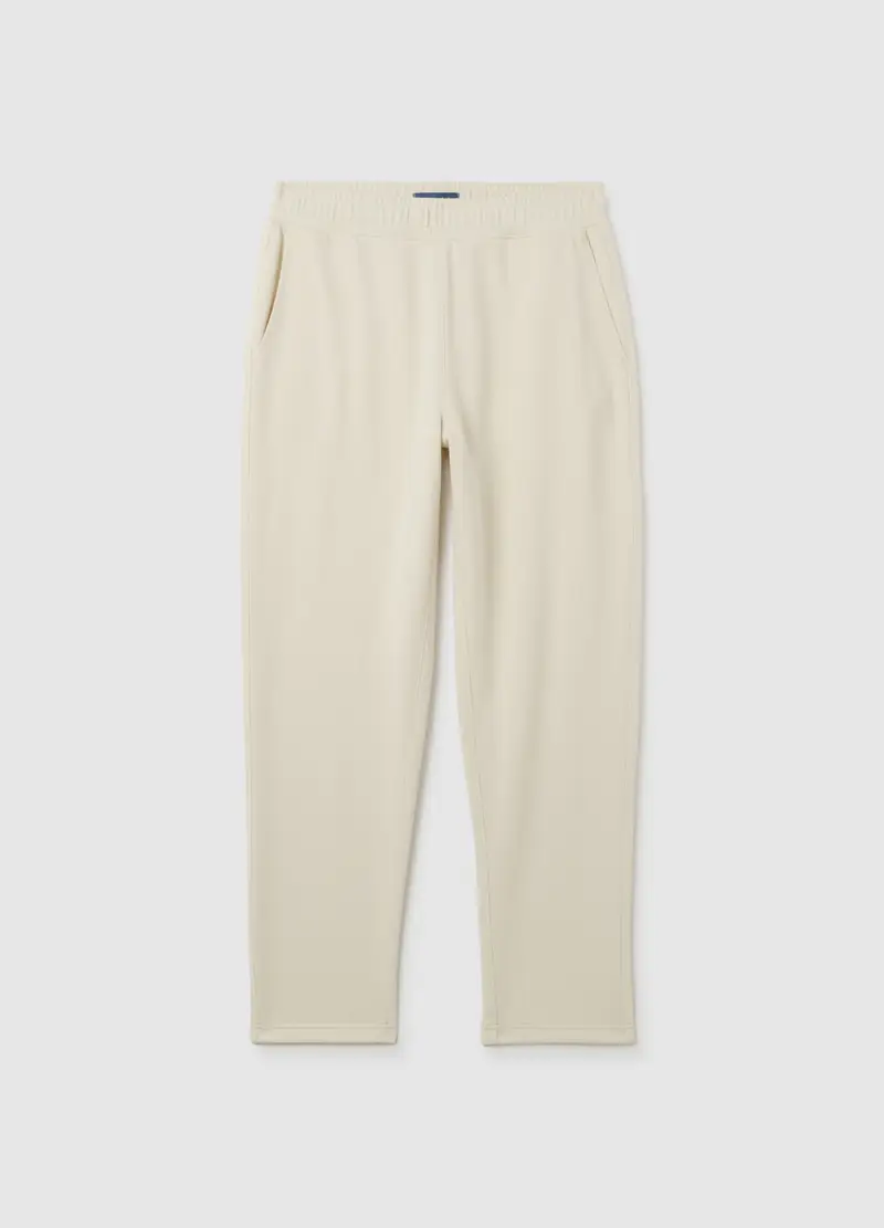 OVS , Pantaloni In Puro Cotone Beige Vestibilità Over, Uomo, Beige