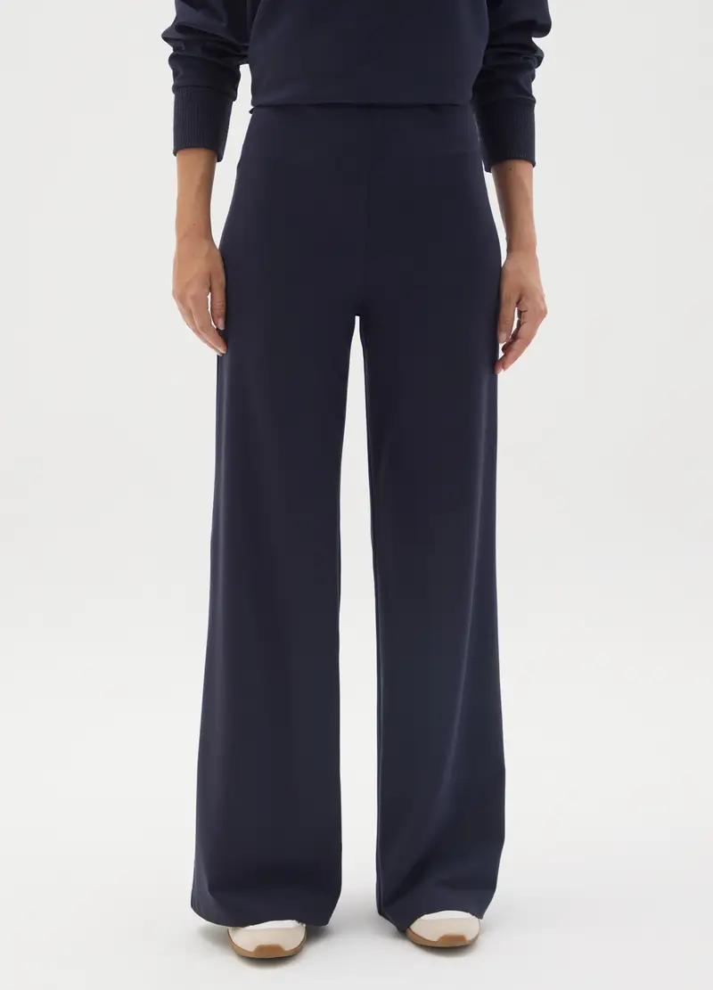 OVS, Pantaloni Premaman Elasticizzati Ampi Blu, Donna, Blu miniatura 2