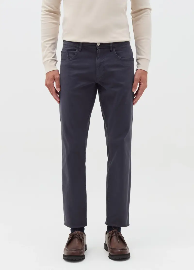 OVS, Pantaloni Regular Fit Cinque Tasche, Uomo, Blu miniatura 2