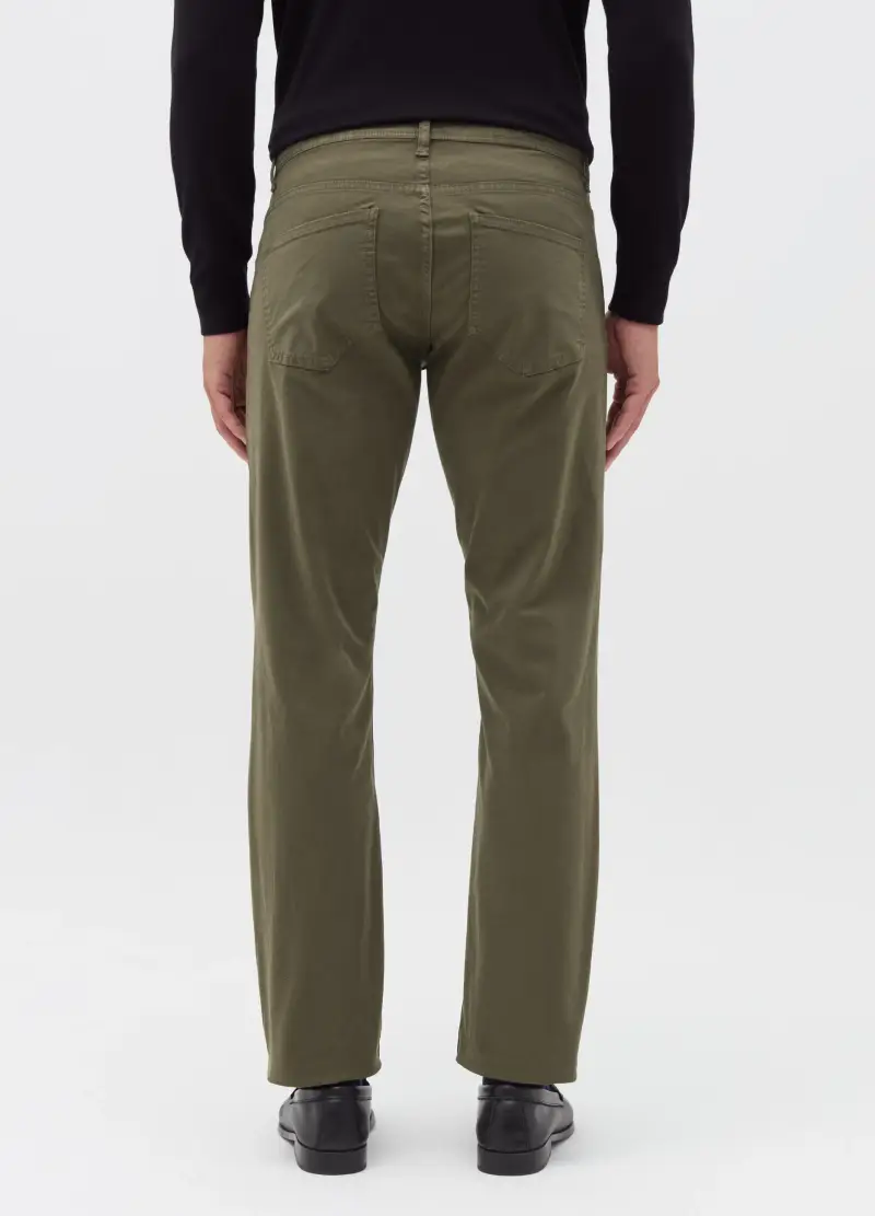 OVS, Pantaloni Regular Fit Cinque Tasche, Uomo, Verde miniatura 3