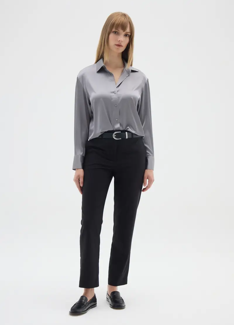 OVS, Pantaloni The Iconic Pants Neri Slim Elasticizzati, Donna, Nero