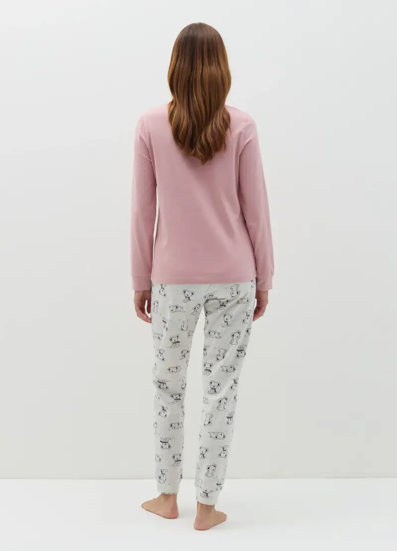 OVS, Pigiama In Cotone Bio Stampa "che Koalazione", Donna, Multicolor miniatura 3