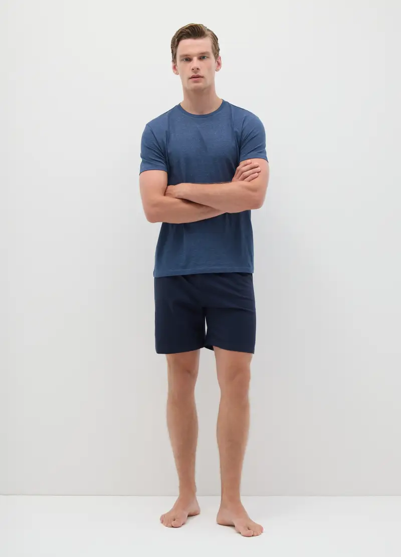 OVS , Pigiama In Misto Cotone Blu Regular Fit, Uomo, Blu