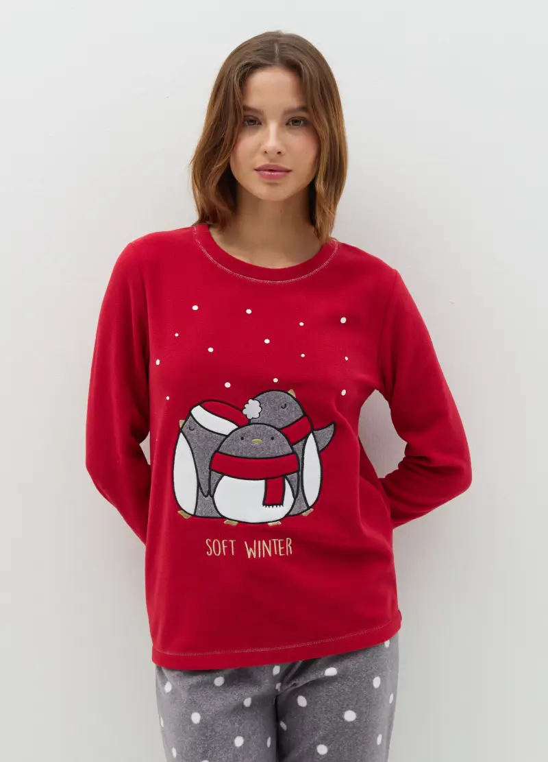 OVS, Pigiama In Velour Ricamo "soft Winter", Donna, Multicolor miniatura 2