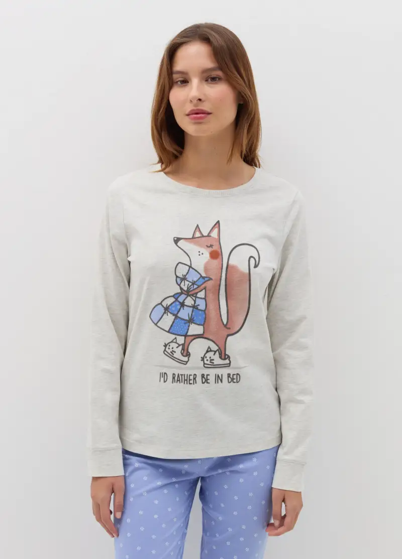 OVS, Pigiama Lungo Con Stampa, Donna, Multicolor miniatura 2