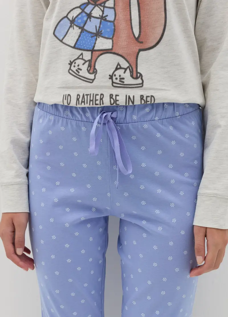 OVS, Pigiama Lungo Con Stampa, Donna, Multicolor miniatura 3