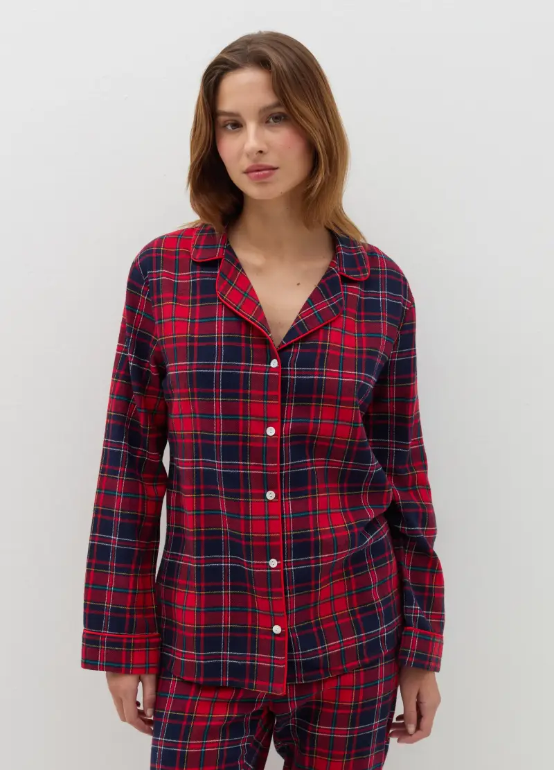 OVS, Pigiama Lungo In Flanella Fantasia Tartan, Donna, Multicolor miniatura 2