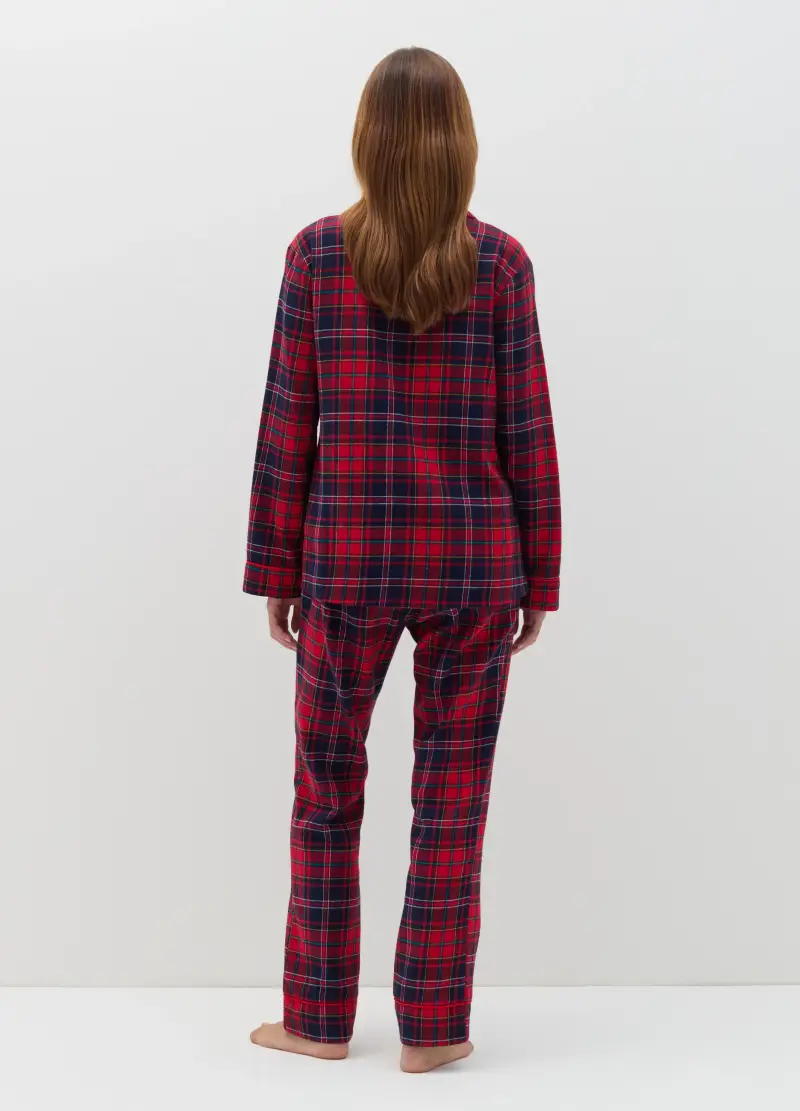OVS, Pigiama Lungo In Flanella Fantasia Tartan, Donna, Multicolor miniatura 3