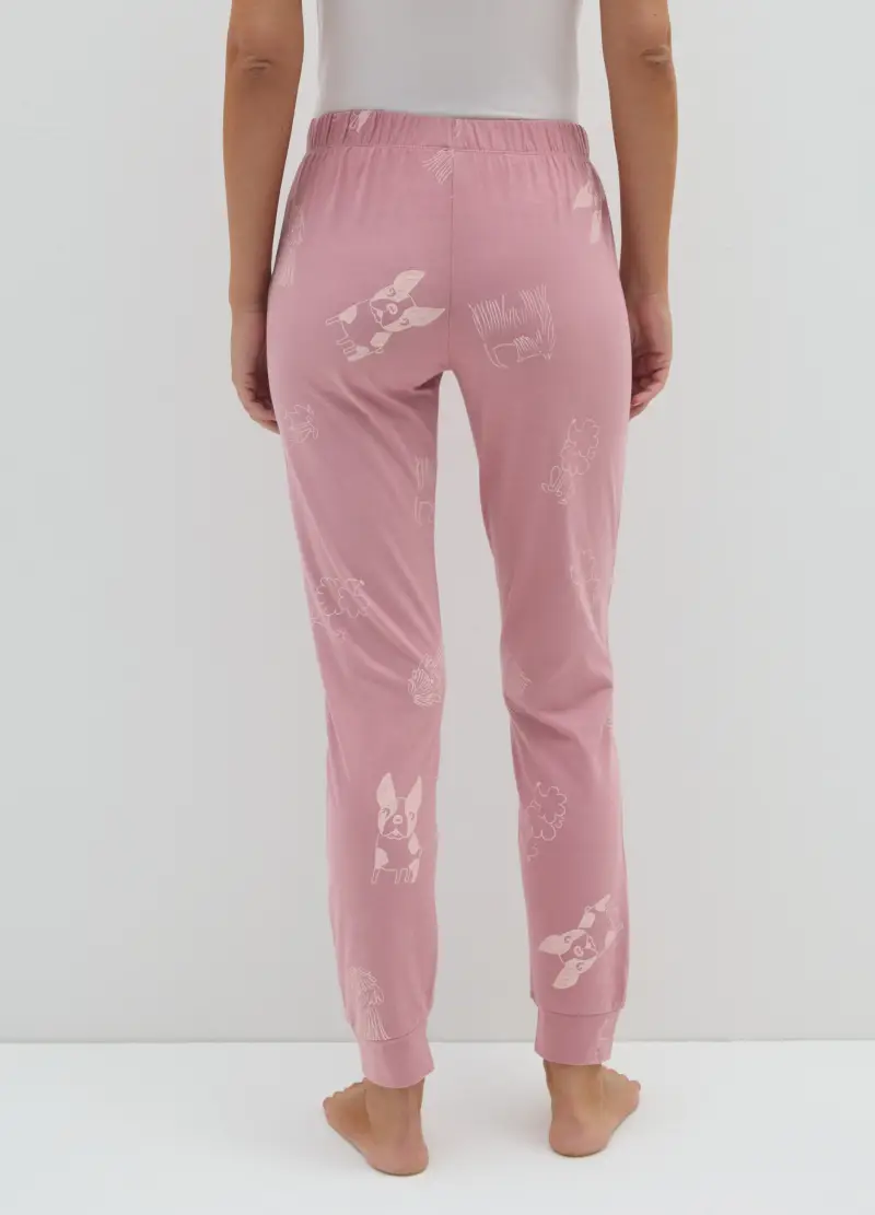 OVS, Pigiama Rosa In Cotone A Maniche Lunghe, Donna, Beige miniatura 3