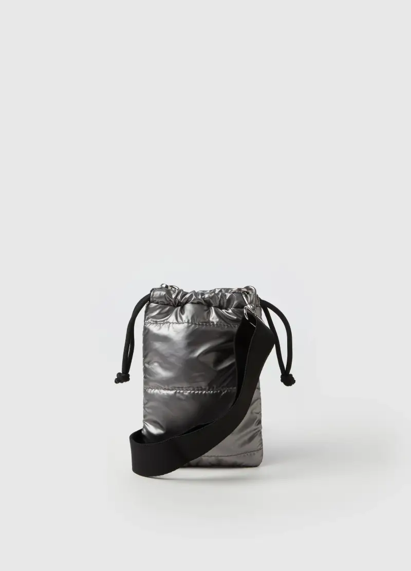 OVS, Porta Cellulare Trapuntato Effetto Metallizzato, Donna, Grigio miniatura 2