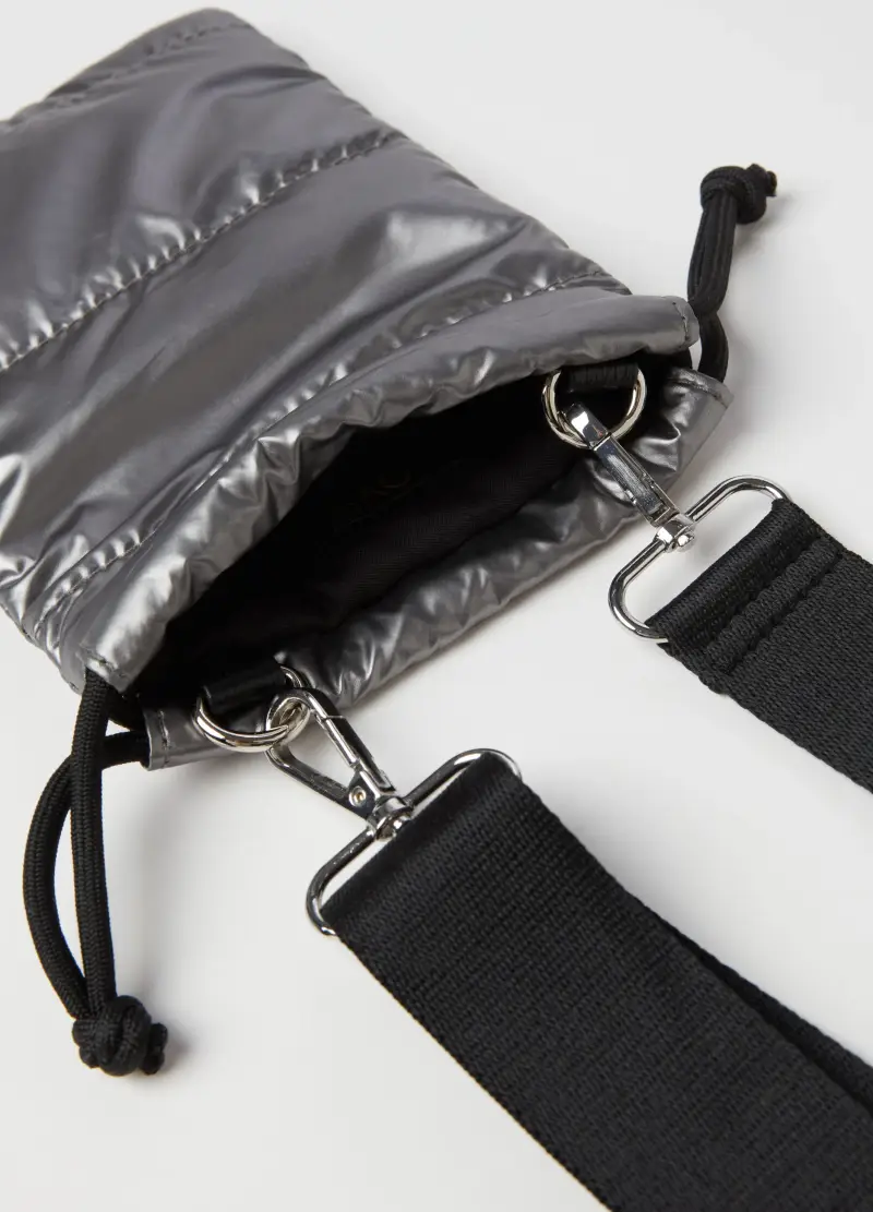 OVS, Porta Cellulare Trapuntato Effetto Metallizzato, Donna, Grigio miniatura 3