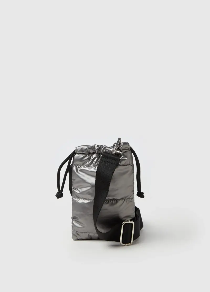 OVS, Porta Cellulare Trapuntato Effetto Metallizzato, Donna, Grigio