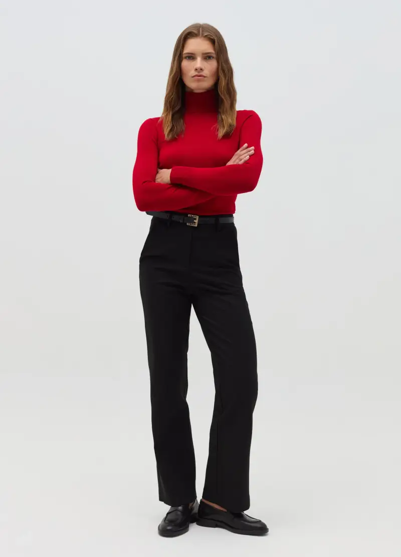 OVS, Pullover A Collo Alto, Donna, Rosso miniatura 2