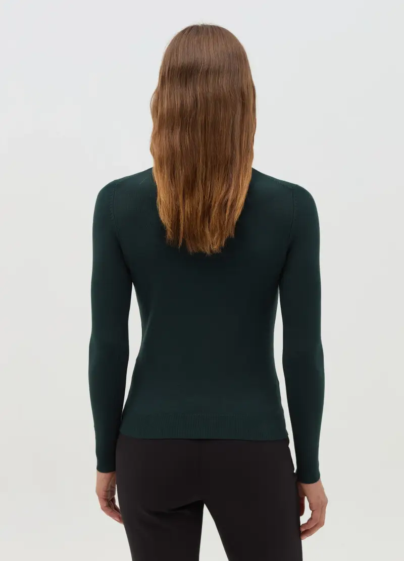 OVS, Pullover A Collo Alto, Donna, Verde miniatura 3
