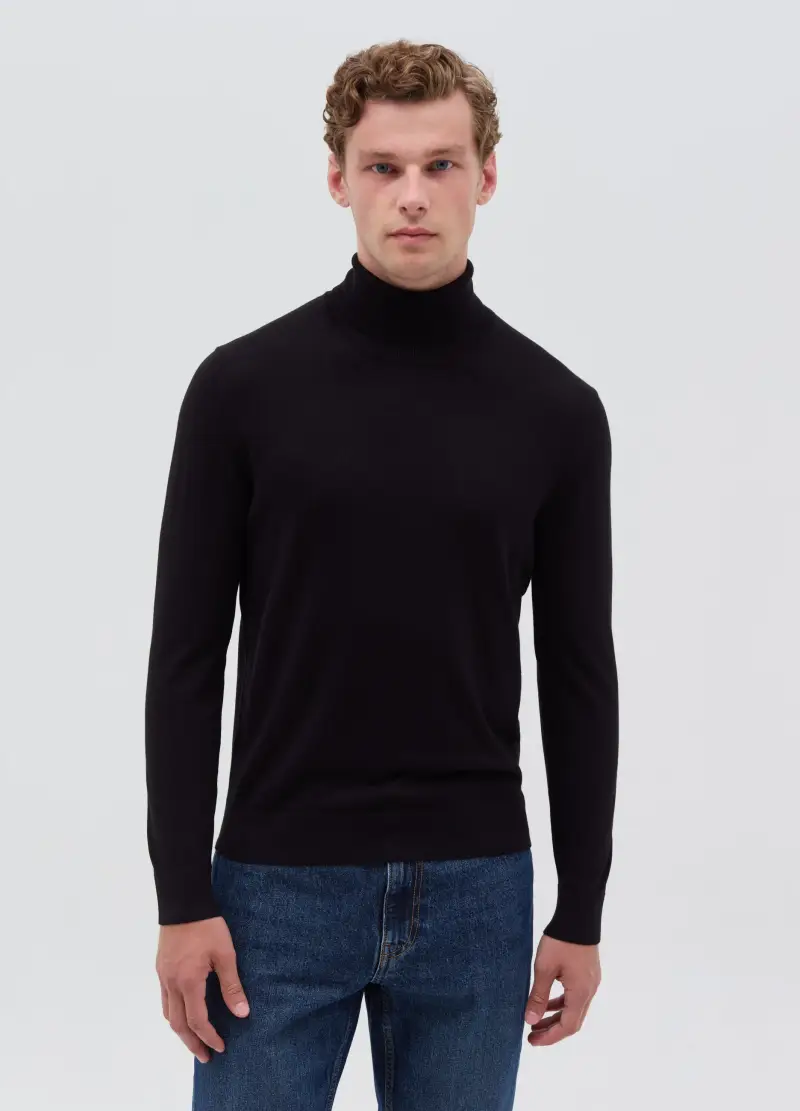 OVS, Pullover A Collo Alto, Uomo, Nero miniatura 2