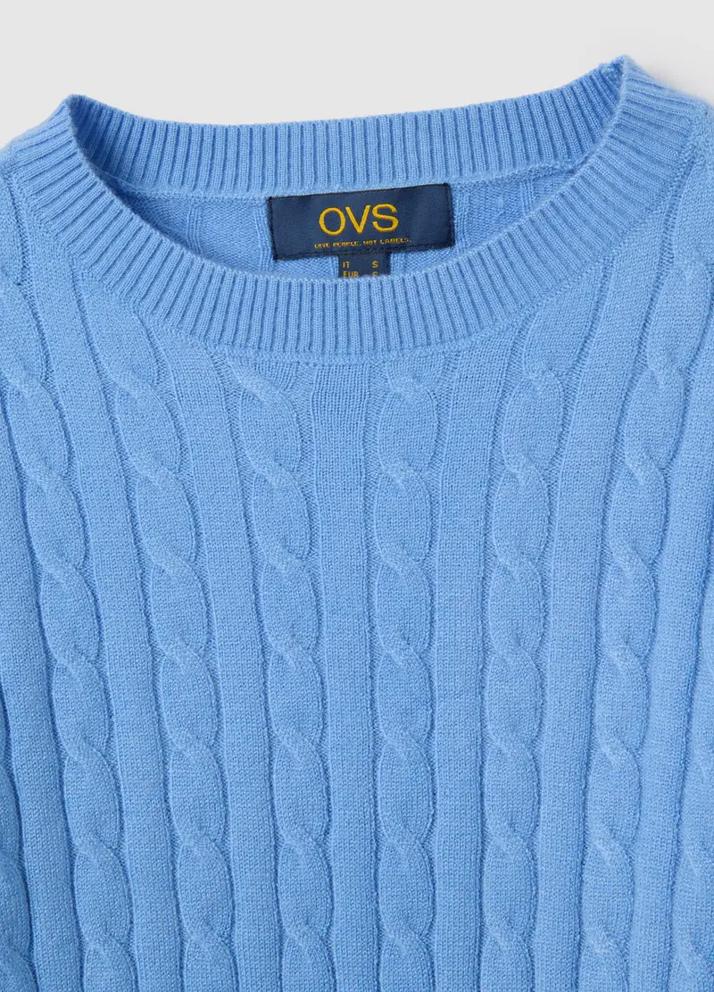 OVS, Pullover Azzurro Con Collo Rotondo, Donna, Azzurro miniatura 2