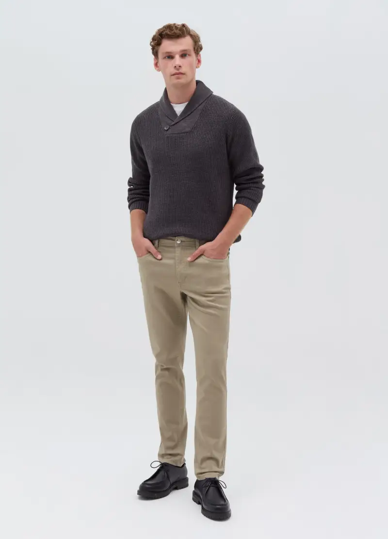 OVS , Pullover Con Collo A Scialle, Uomo, Grigio