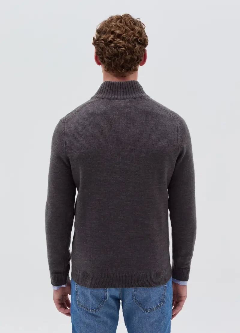 OVS, Pullover Con Collo Half-zip, Uomo, Grigio miniatura 3