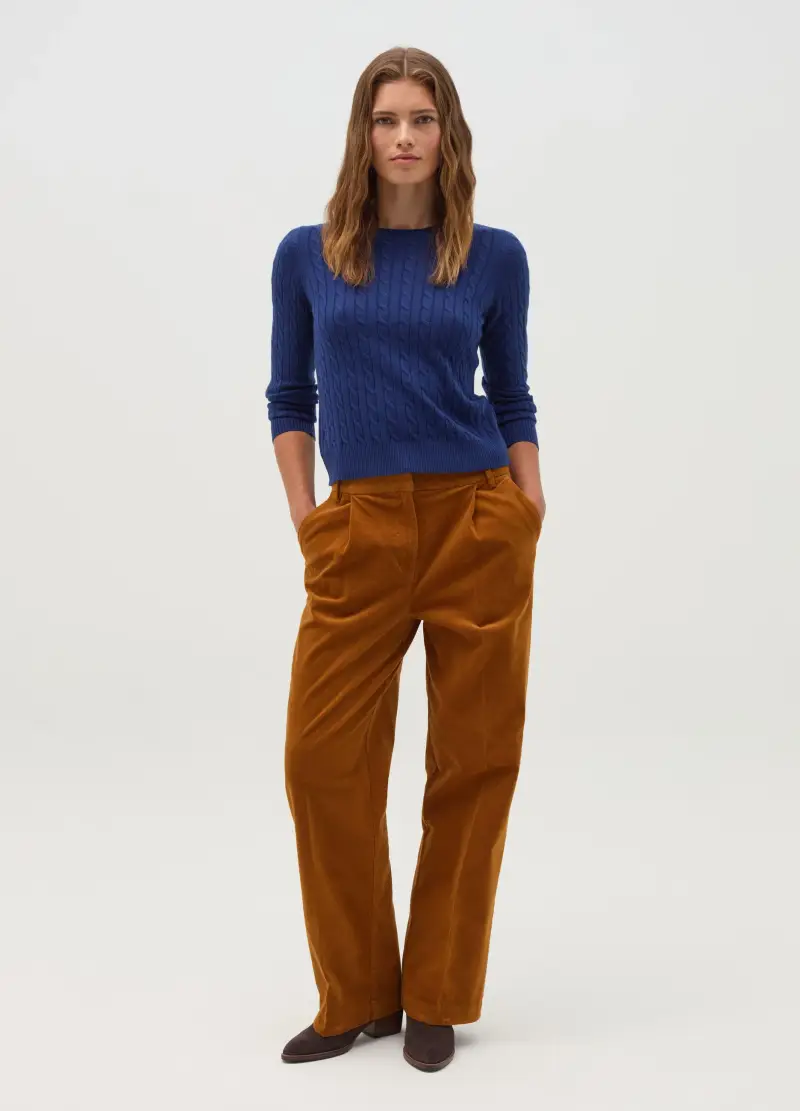 OVS , Pullover Con Lavorazione A Trecce, Donna, Blu