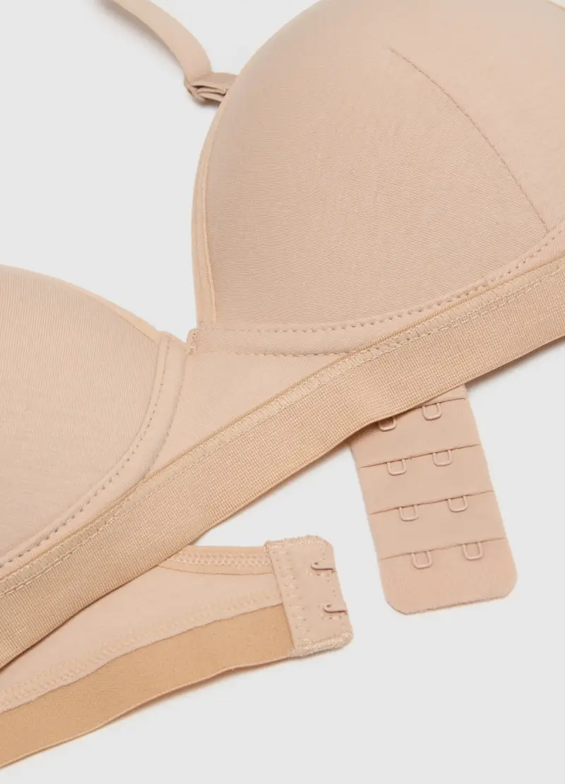 OVS, Reggiseno In Cotone Elasticizzato Beige, Donna, Beige miniatura 2