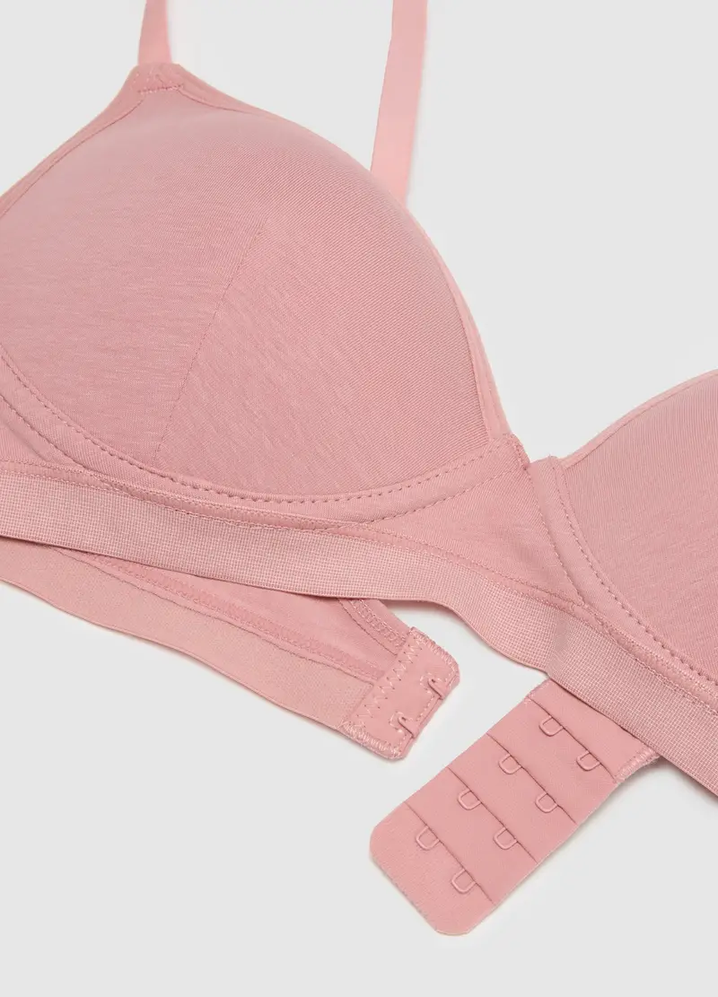 OVS, Reggiseno In Cotone Elasticizzato Rosa, Donna, Rosa miniatura 2
