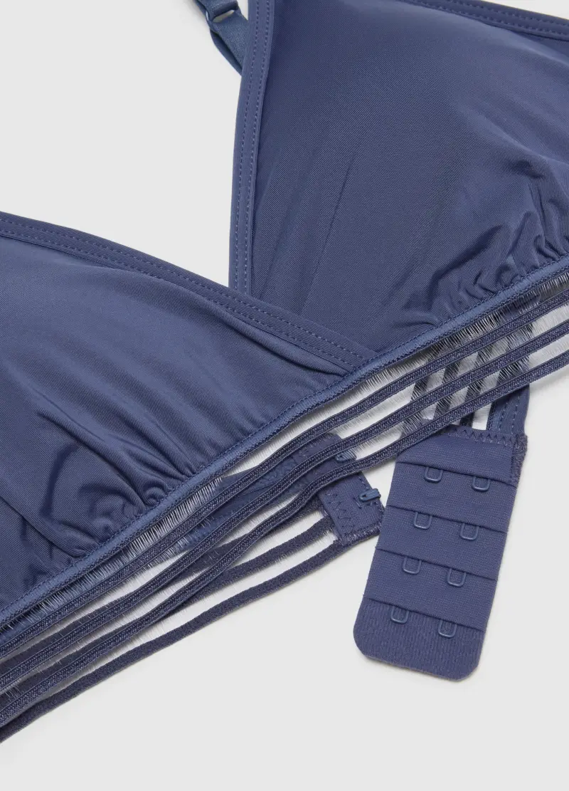 OVS, Reggiseno Sportivo A Triangolo Blu, Donna, Blu miniatura 2