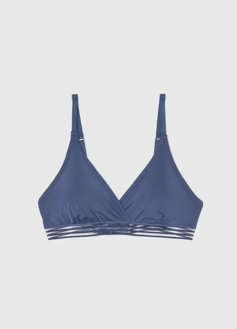 OVS , Reggiseno Sportivo A Triangolo Blu, Donna, Blu