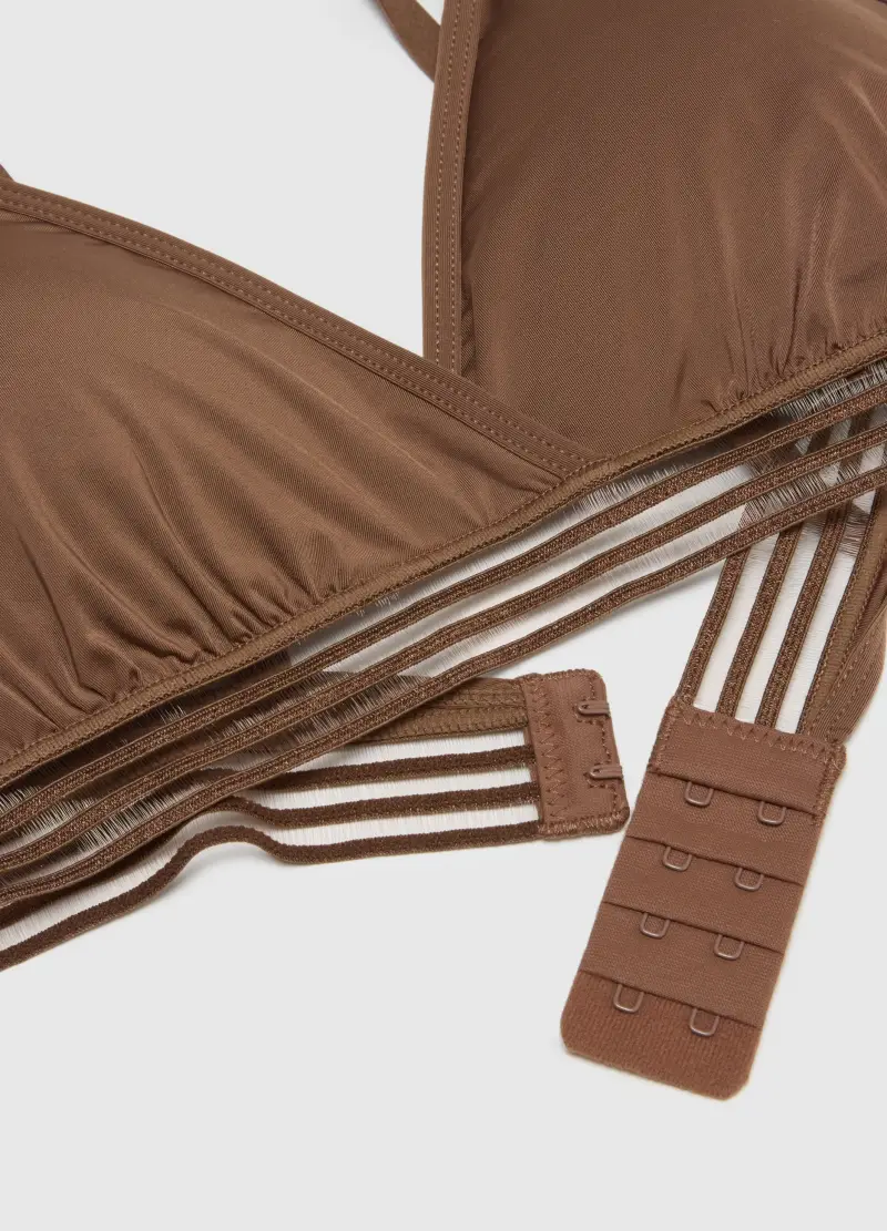 OVS, Reggiseno Sportivo A Triangolo Marrone, Donna, Marrone miniatura 2