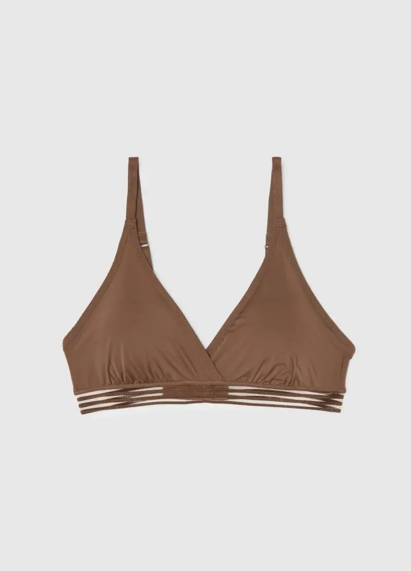 OVS, Reggiseno Sportivo A Triangolo Marrone, Donna, Marrone