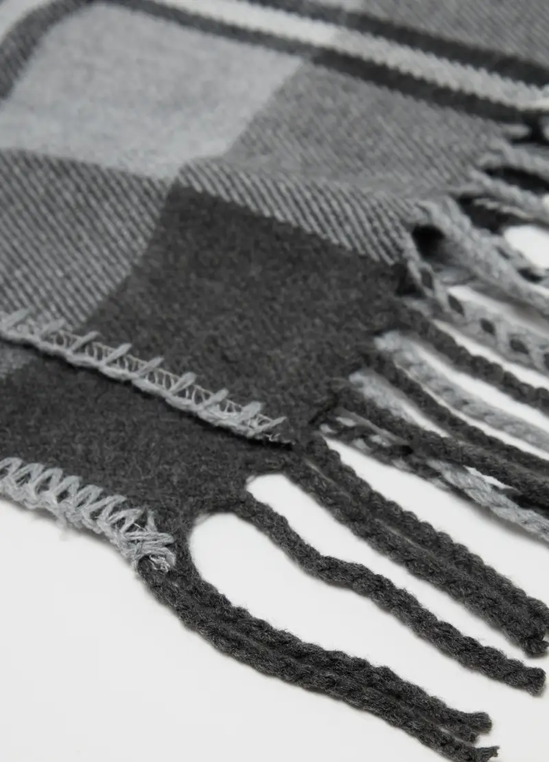 OVS, Sciarpa Poncho Con Fantasia Check, Donna, Multicolor miniatura 3