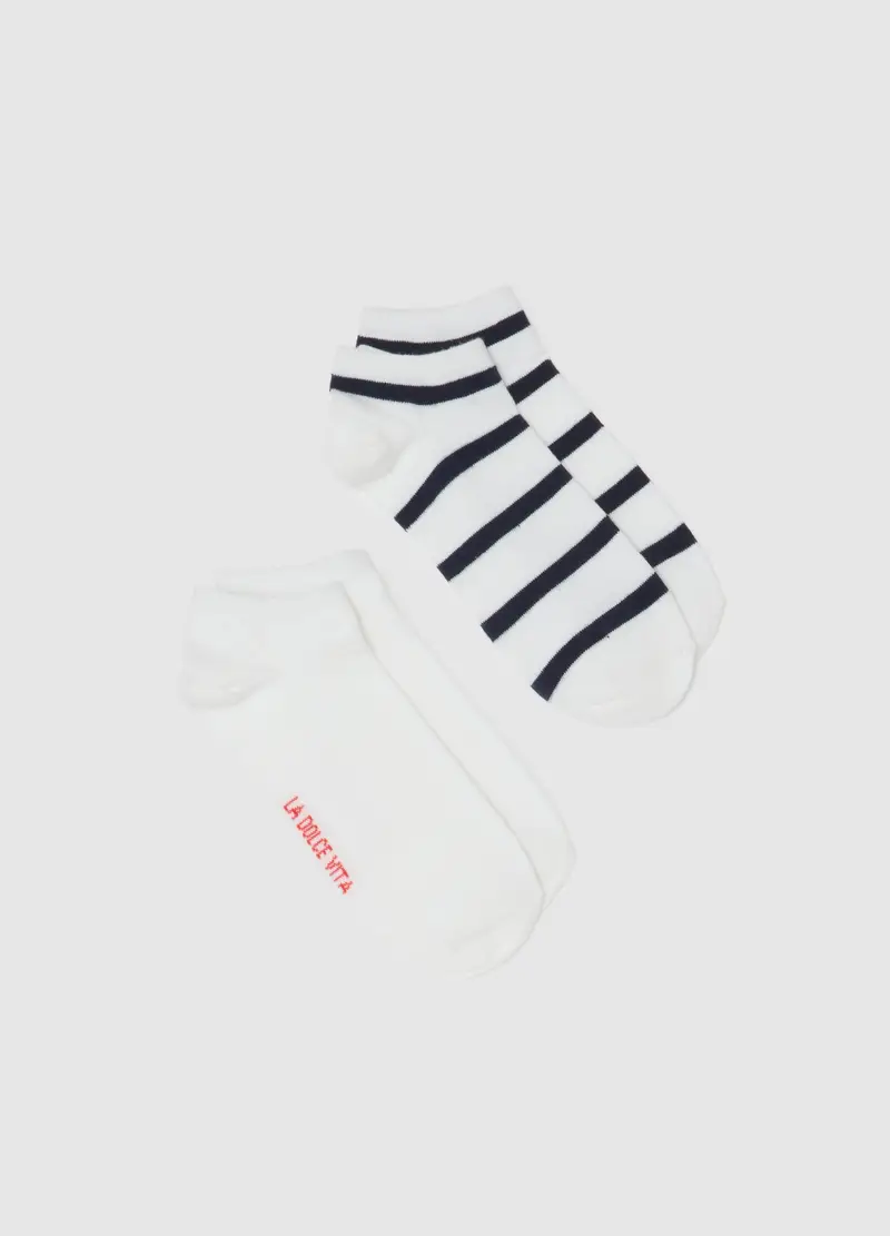 OVS , Set Bipack Calzini In Misto Cotone Multicolor Elasticizzati, Donna, Multicolor