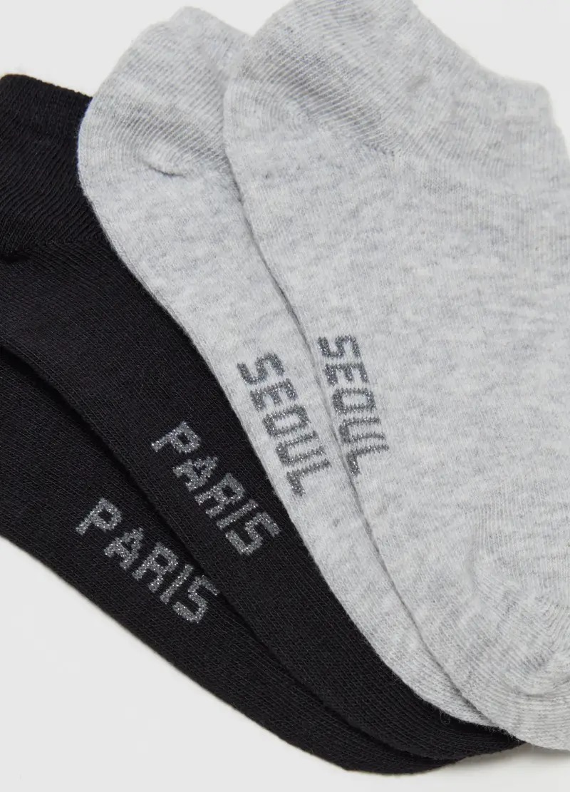 OVS, Set Cinque Pariscarpa Con Scritta Citta In Lurex, Donna, Multicolor miniatura 2