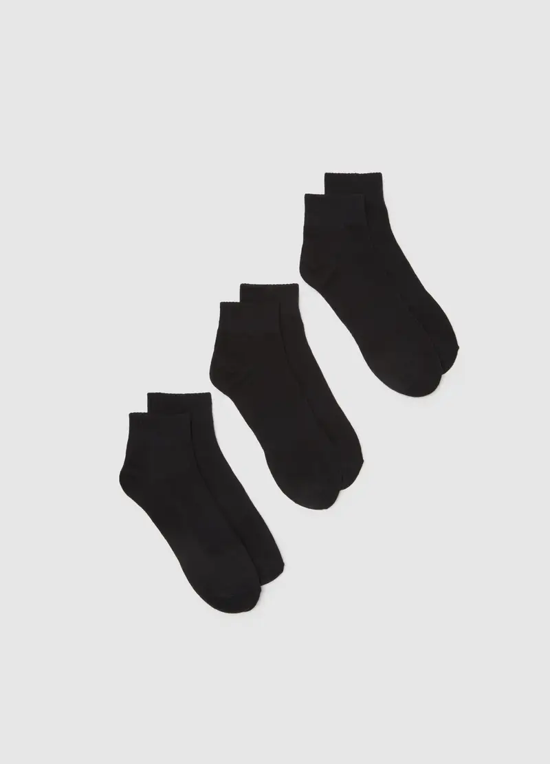 OVS, Set Di Calzini In Cotone Nero, Uomo, Nero