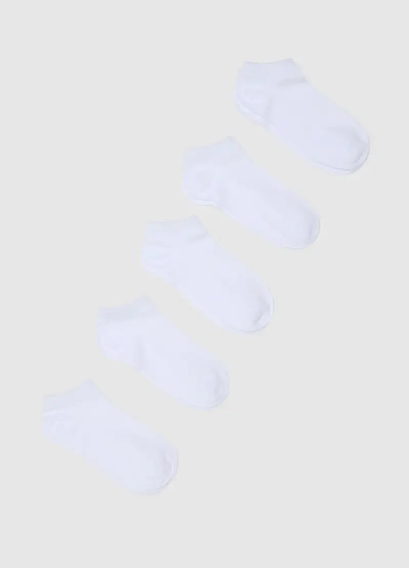 OVS , Set Multipack Calzini In Cotone Bianco Elasticizzati, Donna, Bianco