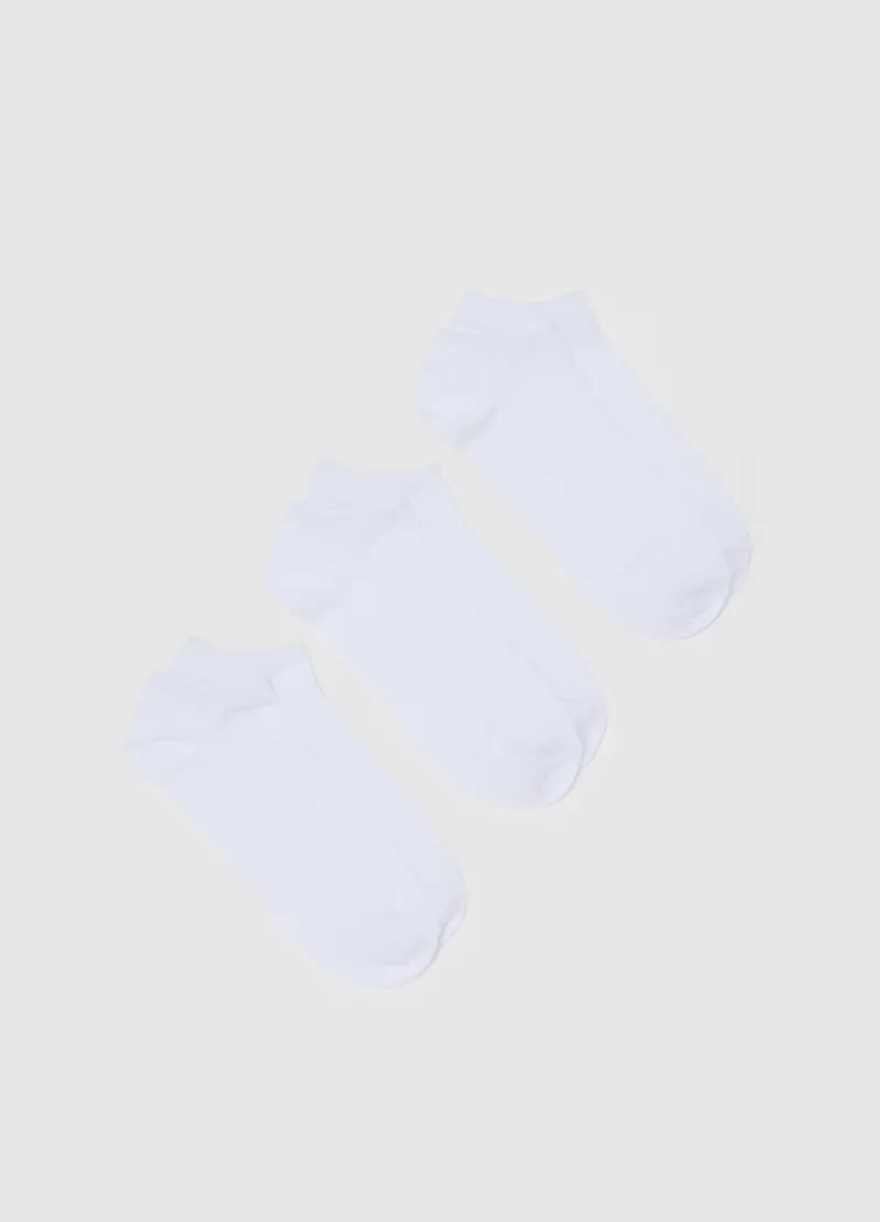 OVS , Set Tripack Di Calzini Corti In Blu Elasticizzato, Uomo, Blu