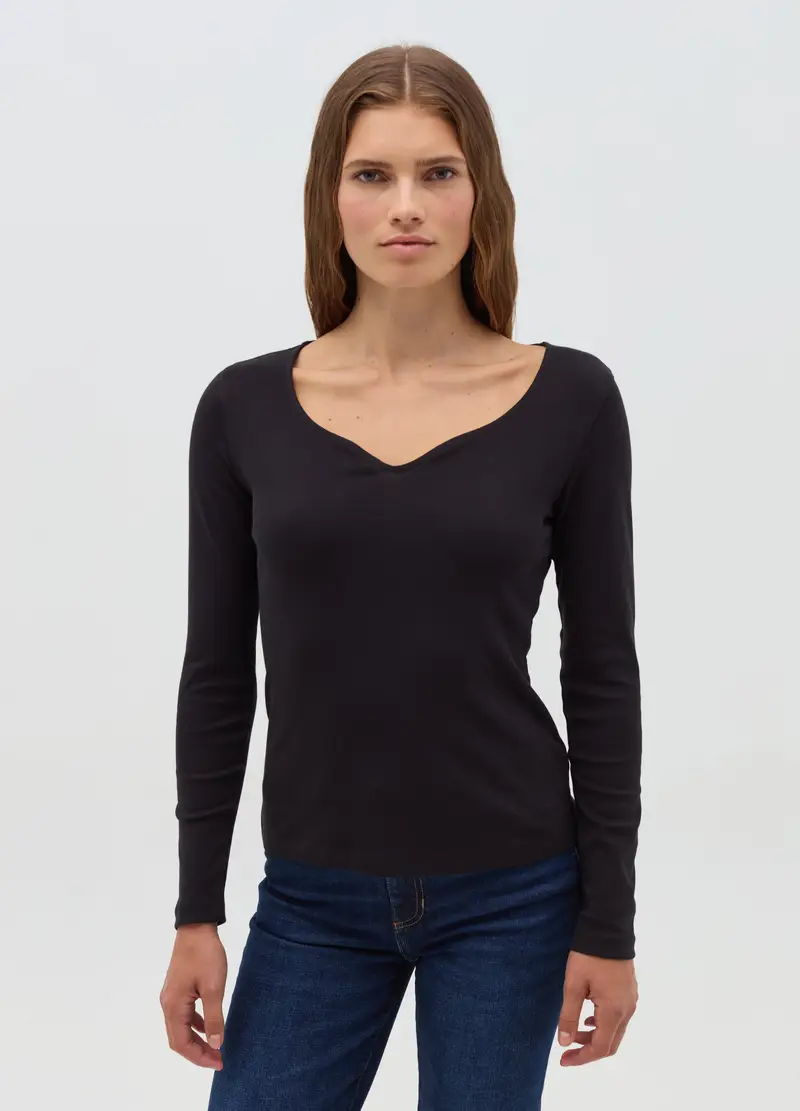 OVS HOUSEBRAND T-shirt Donna Nero 3047761 miniatura 2