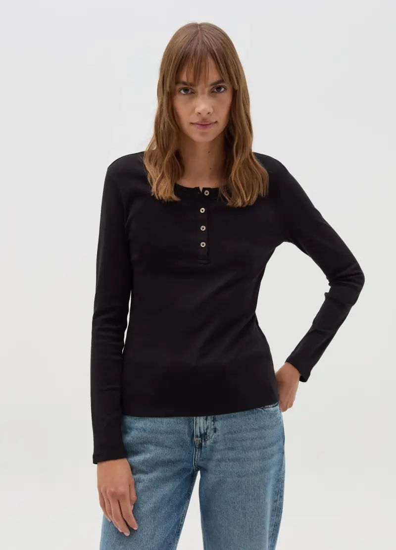 OVS HOUSEBRAND T-shirt Donna Nero 2736407 miniatura 2